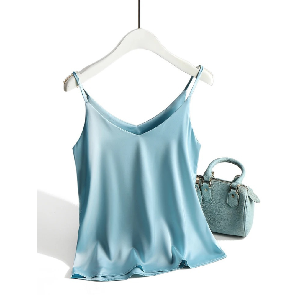 Kvinners Elegant Halter Spaghettitopp med V-hals