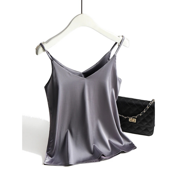 Kvinners Elegant Halter Spaghettitopp med V-hals