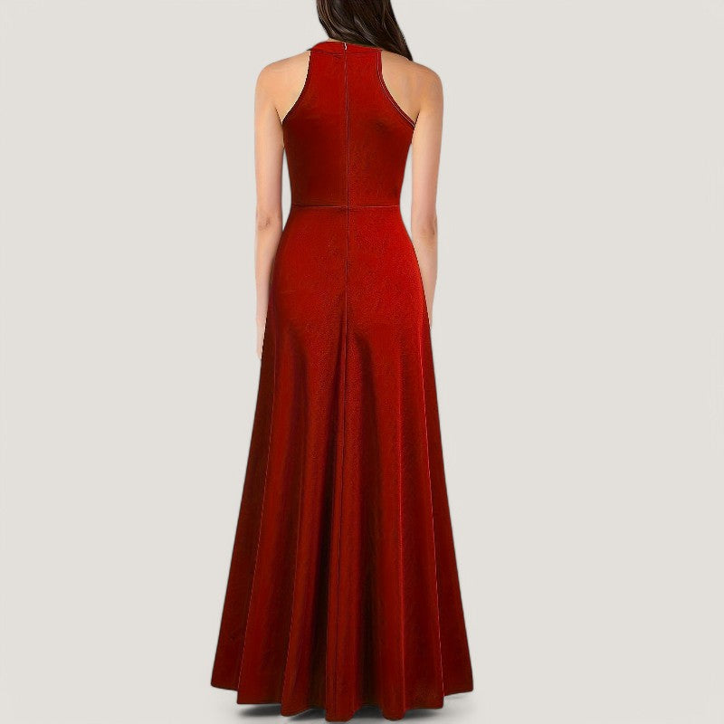 Elegant Halterneck Maxikjole for Kvinner