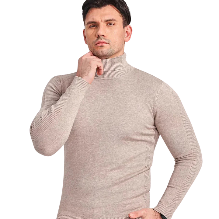 Herres Turtleneck Genser i Klassisk Stil