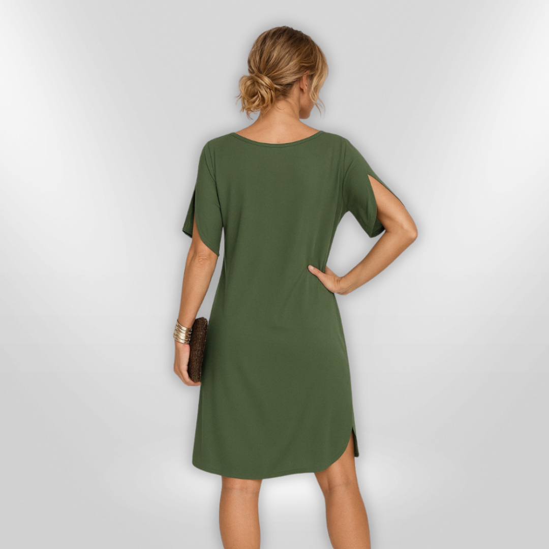 Kvinners Maxi Kjole med Drapert Design – Elegant &amp; Komfortabel
