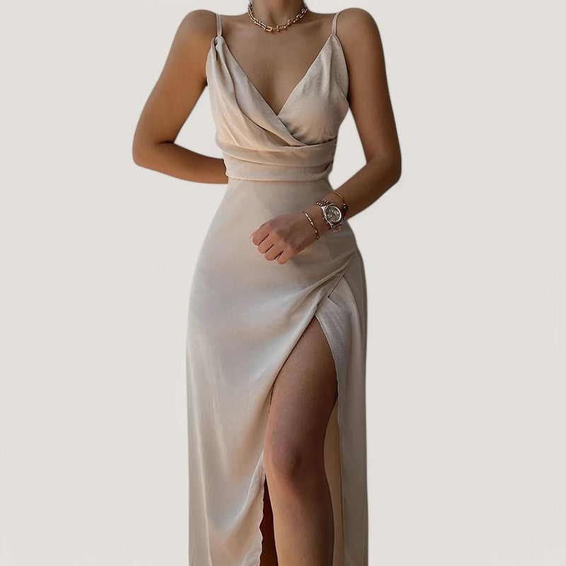 Kvinners Elegant Maxi Kjole – Lang Festkjole i Komfortabel Stil