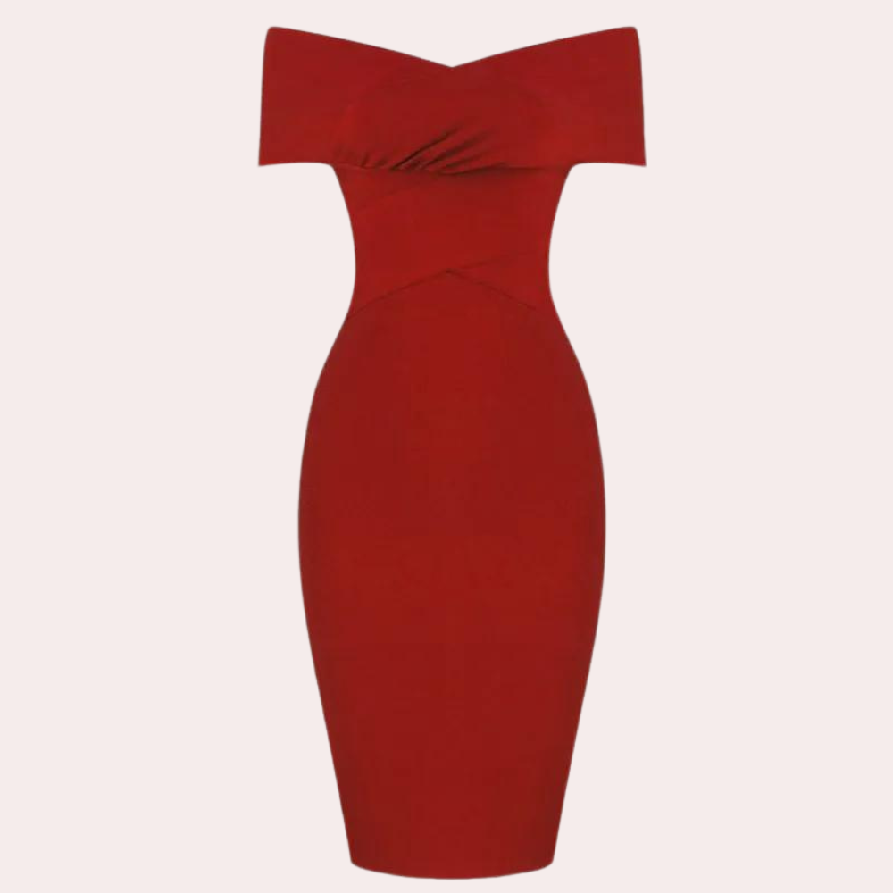 Kvinners Off-Shoulder Kjole – Elegant og Komfortabel