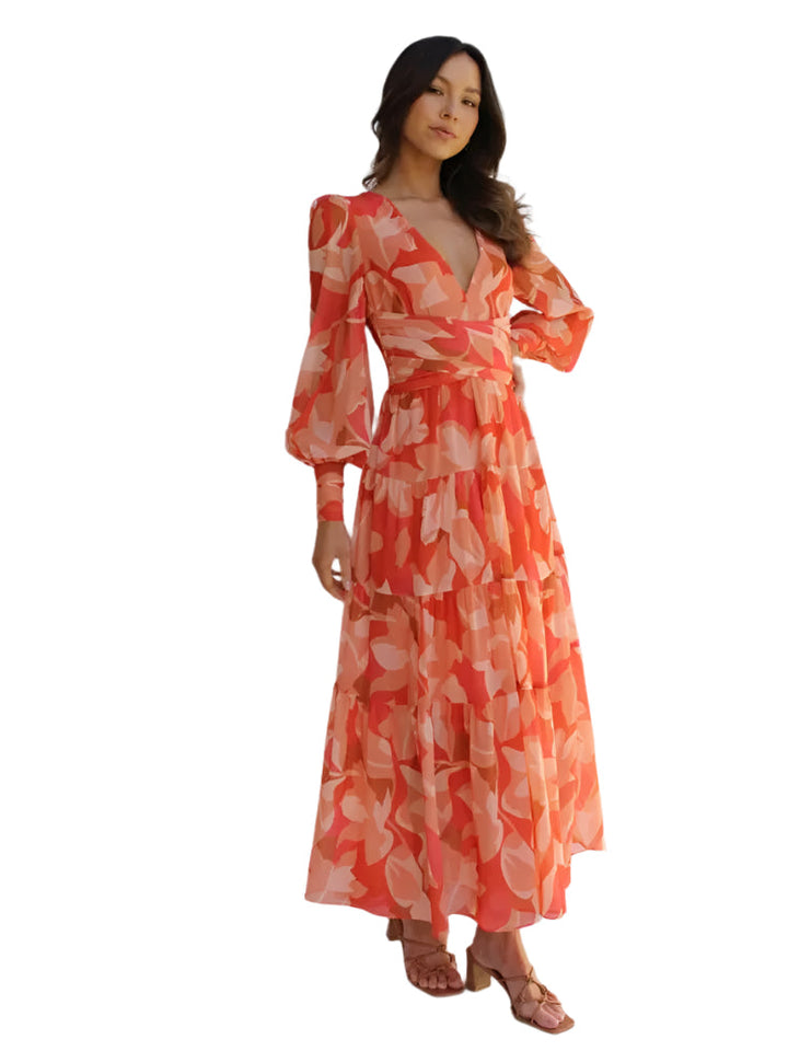 Elegant Kvinne Chiffon Maxikjole