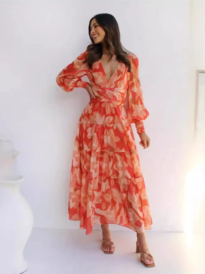 Elegant Kvinne Chiffon Maxikjole