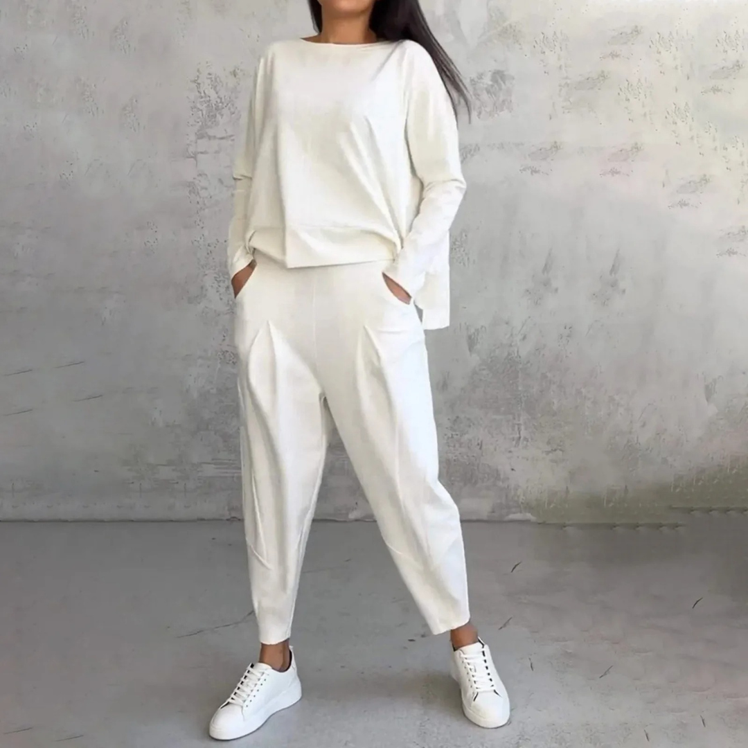 Dame Elegant Todelt Sett for Komfort og Stil