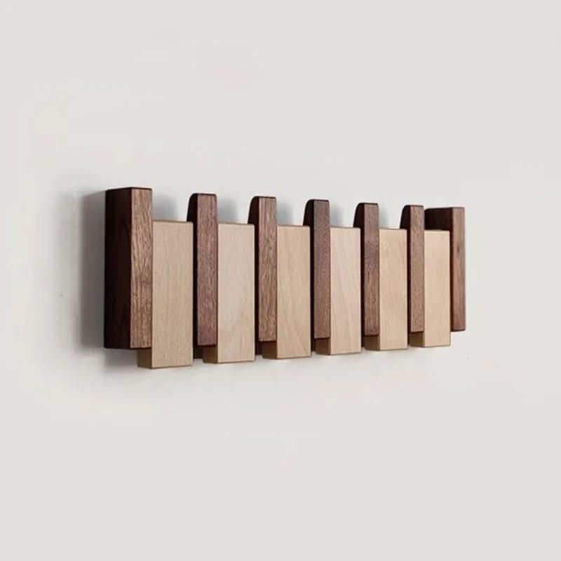 Vægmonteret Knagerække i Klaverdesign med Foldbare Kroge