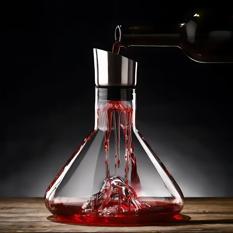 Elegant Vinkaraffel med Lufting og Sedimentfilter