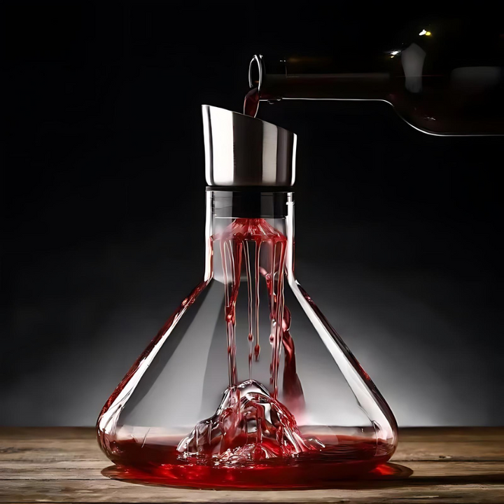 Elegant Vinkaraffel med Lufting og Sedimentfilter