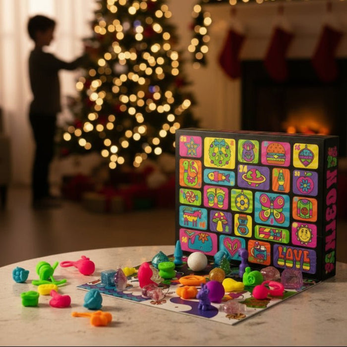 Børne Julekalender med 24 Stykker Fidget Legetøj og Squishies