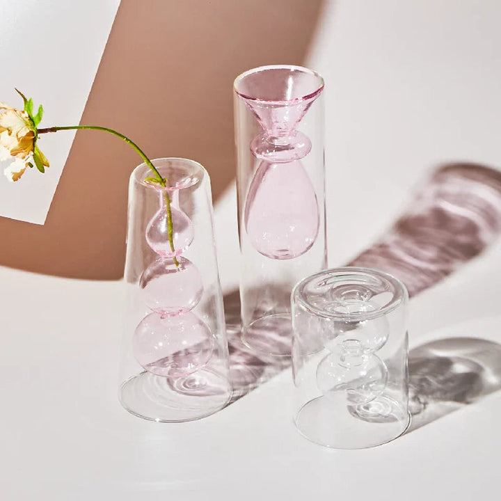 Fargerik Glassvase med Skandinavisk Design