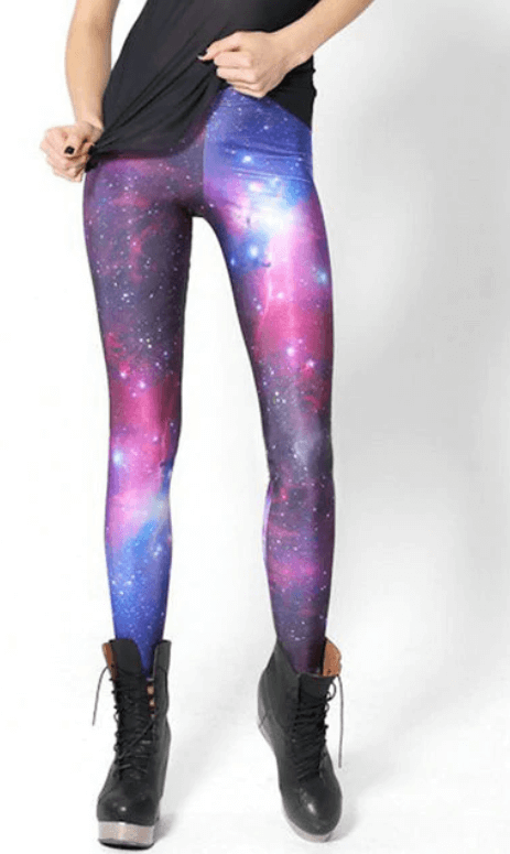 Dame 3D Galaxy Leggings – Utforsk Kosmisk Stil