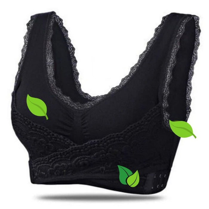Reggiseno in pizzo da donna senza ferretto con spalline incrociate regolabili