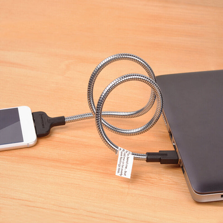 Fleksibel Ladekabel med Telefonstativ for Optimal Komfort