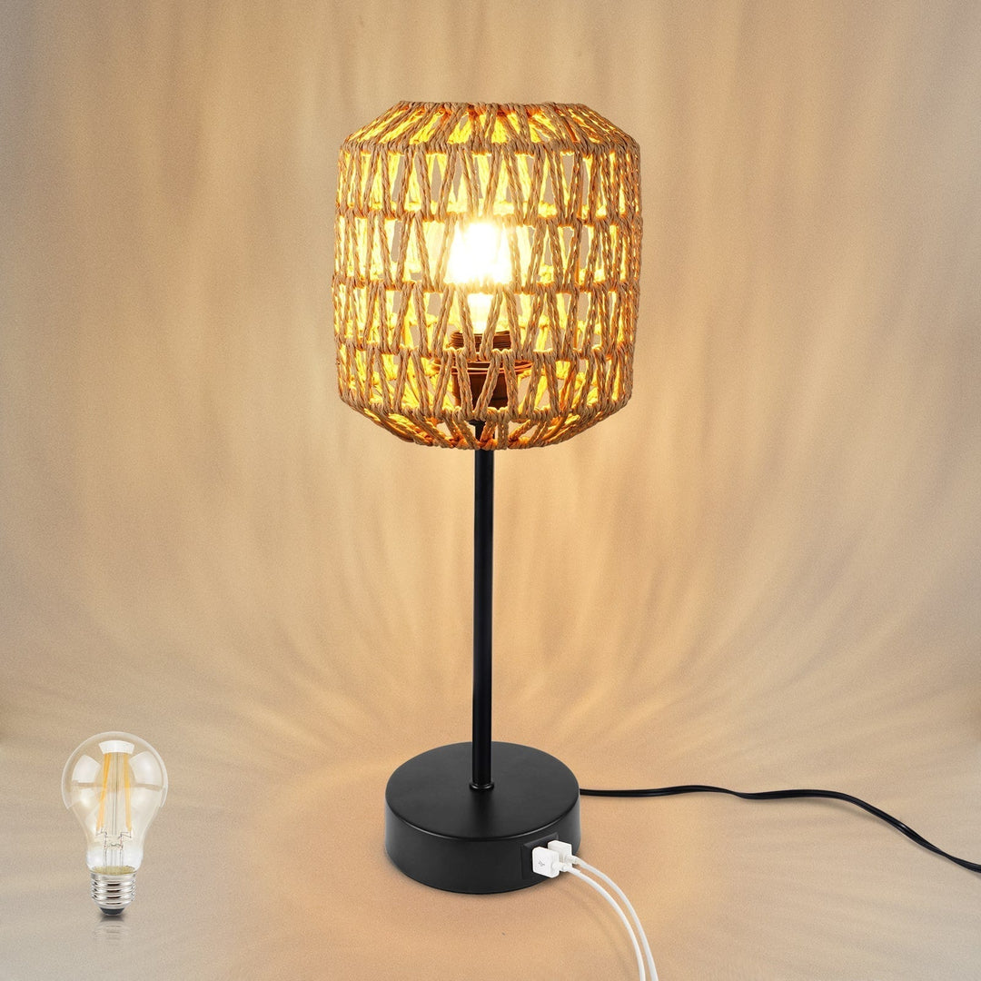 Bordlampe med Berøringskontroll og USB-lading for Hjemmet