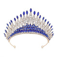 Glittrende Krystall Kongekrone Tiara for Kvinner