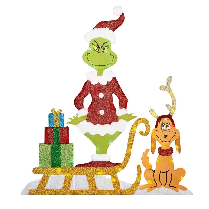 Grinch LED Hagedekorasjon for Utendørs Bruk