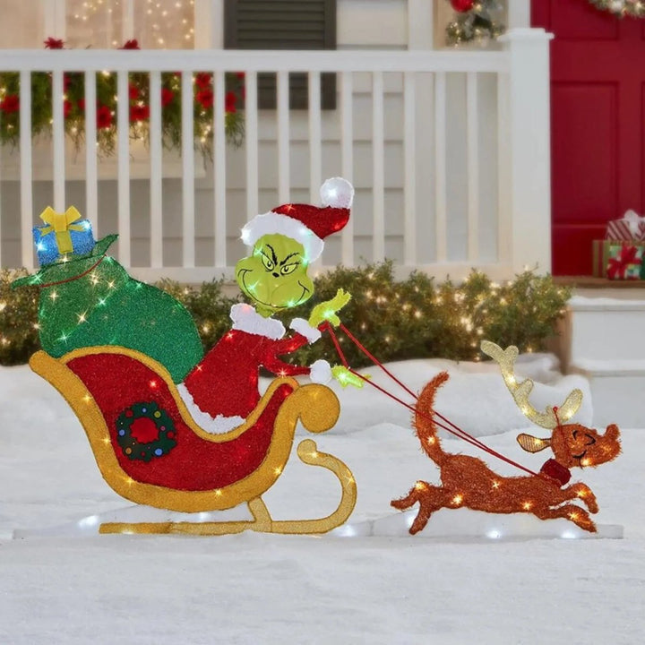 Grinch LED Hagedekorasjon for Utendørs Bruk