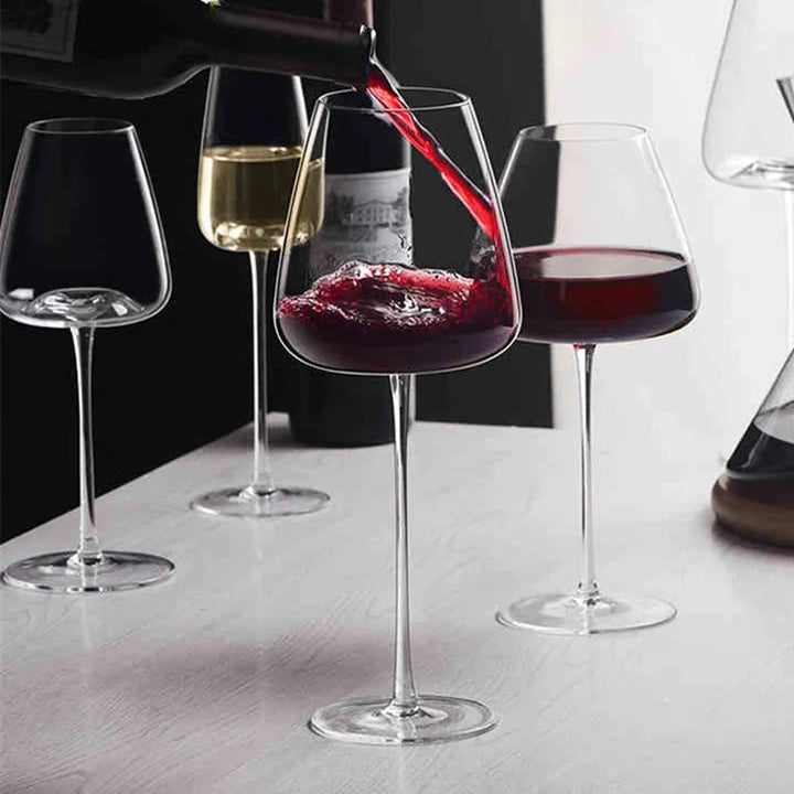 Elegante Håndlagde Krystallglass for Vin og Champagne