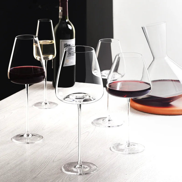 Elegante Håndlagde Krystallglass for Vin og Champagne