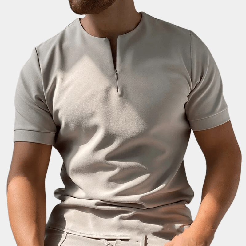 Herre Komfortabel T-skjorte i Enkel Polyester