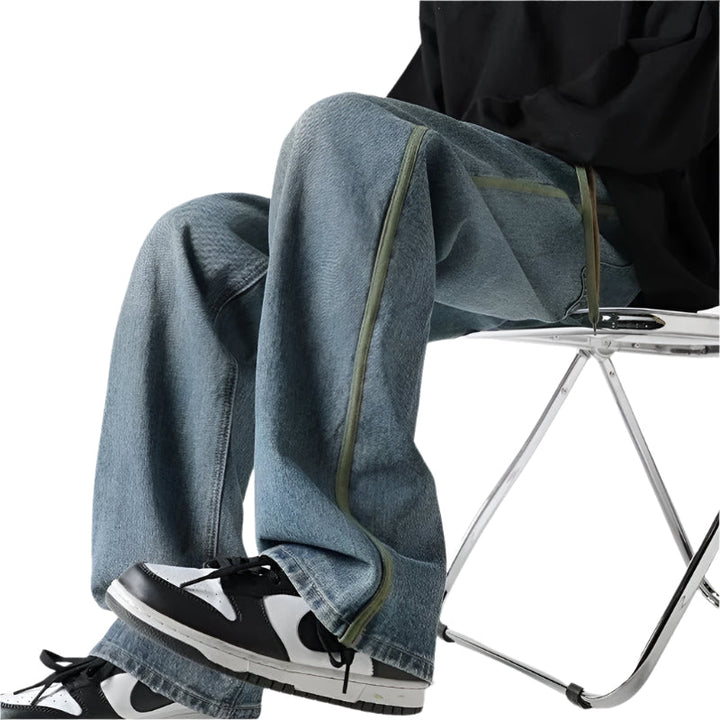 Herre Oversized Jeans med Elastisk Midje – Maksimal Komfort og Stil