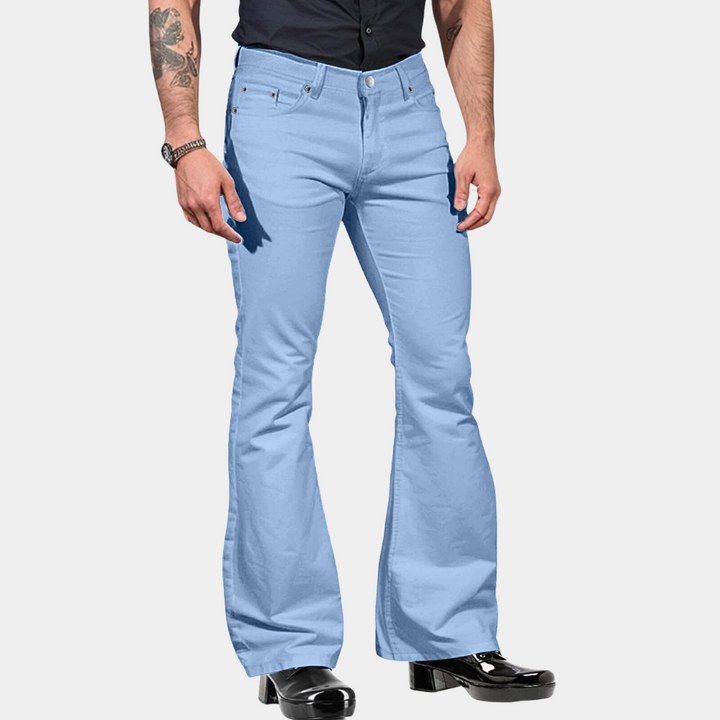 Herre Retro Flare Bukser med Komfortabel Stretch