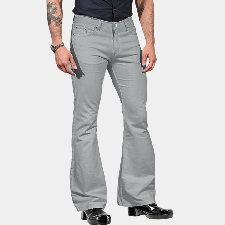 Herre Retro Flare Bukser med Komfortabel Stretch