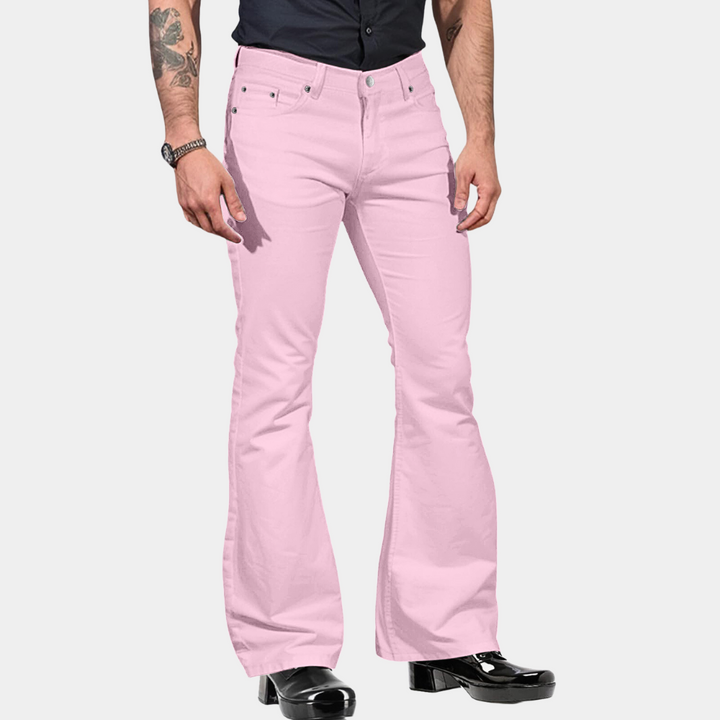 Herre Retro Flare Bukser med Komfortabel Stretch