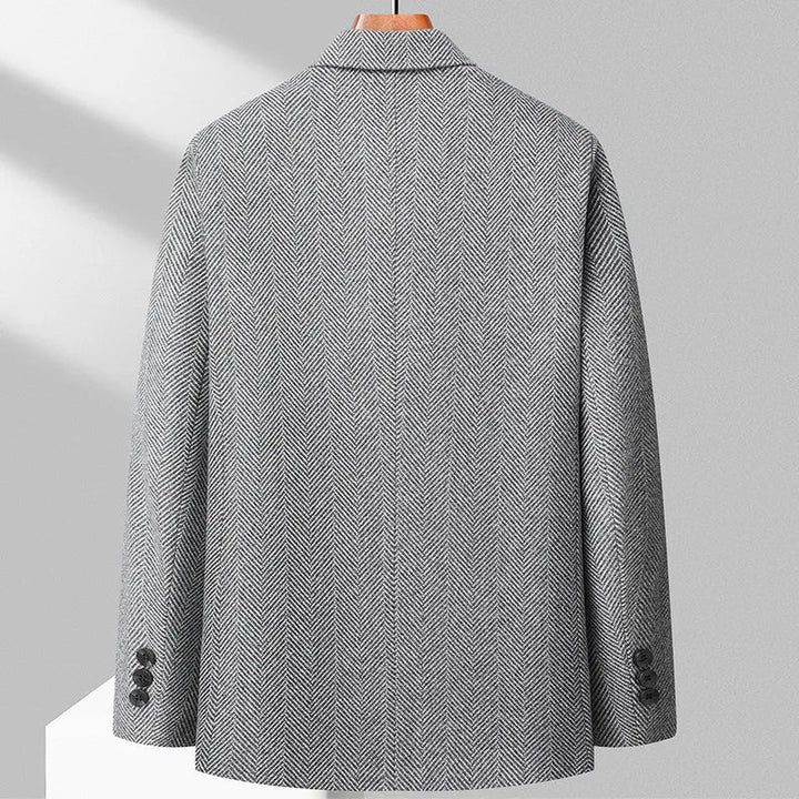 Herre Blazer Skreddersydd Passform med Sillbensmønster