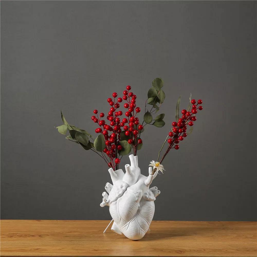 Hjerteformet Vase for Innendørs Dekorasjon