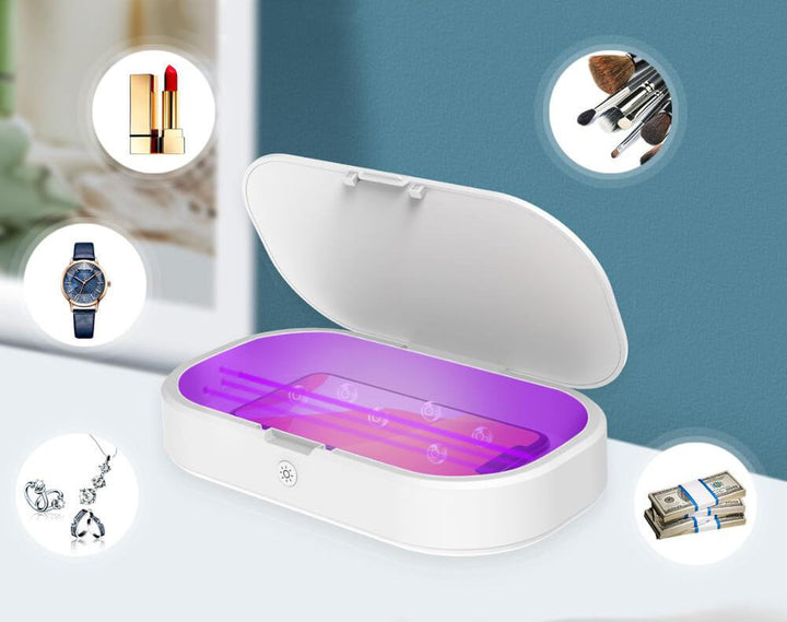 Multifunksjonell UV-Sterilisator med Trådløs Lader for Elektronikk