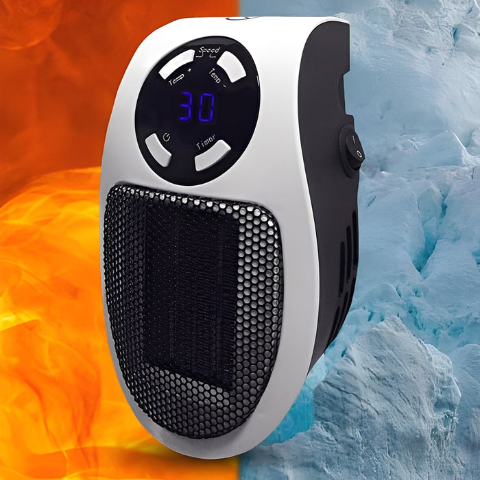 Calefactor eléctrico portátil para habitaciones con control mediante termostato