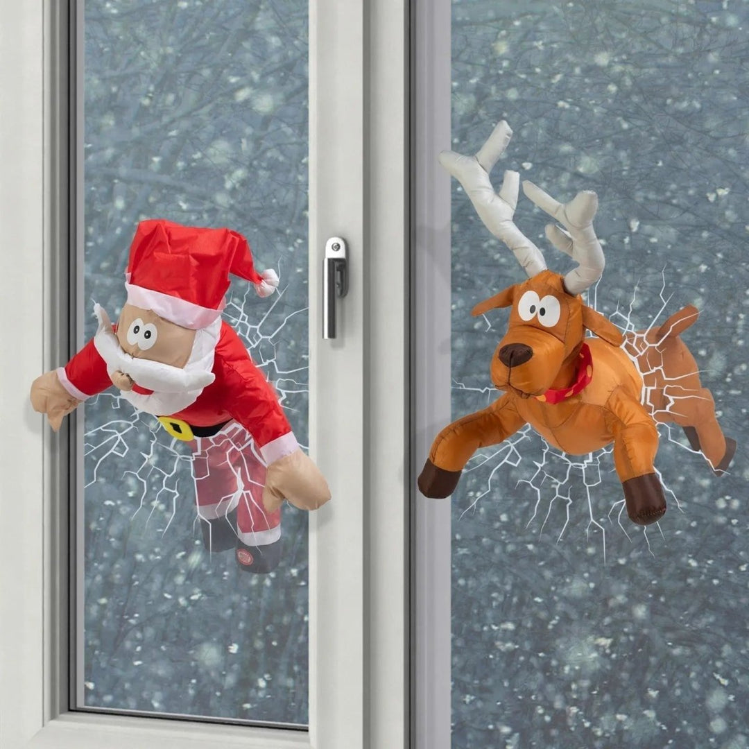 Interaktiv Julevindusdekorasjon med Lyd og Bevegelse