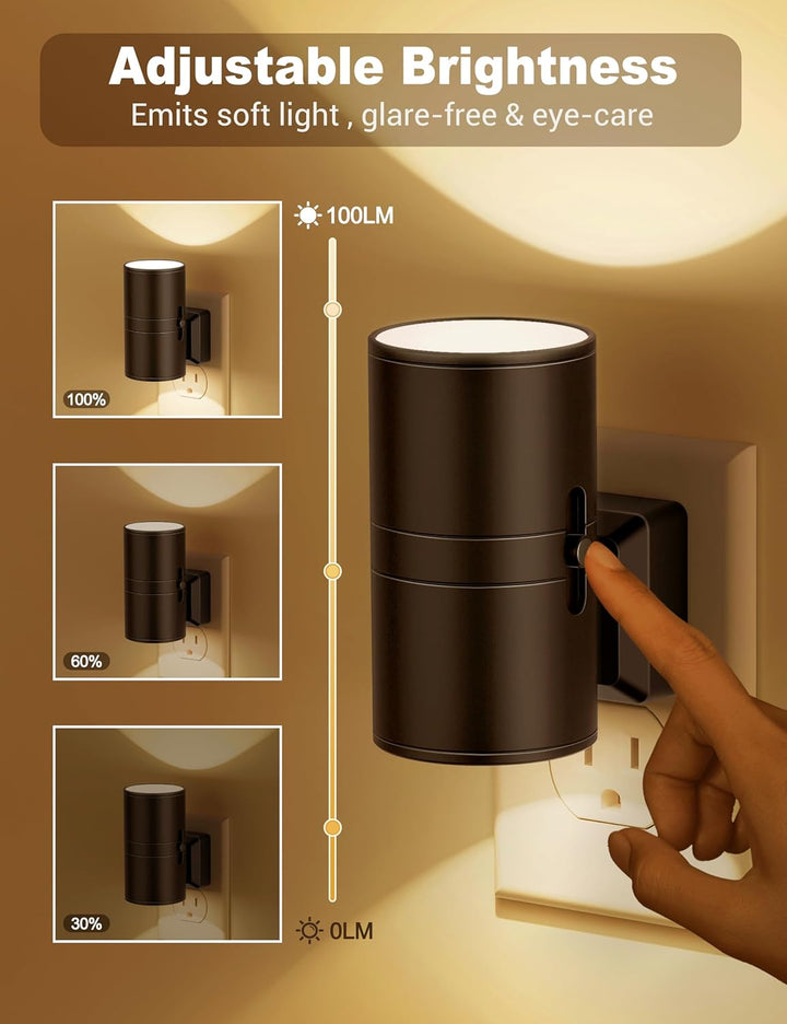 Justerbart LED Nattlys med Skumringssensor