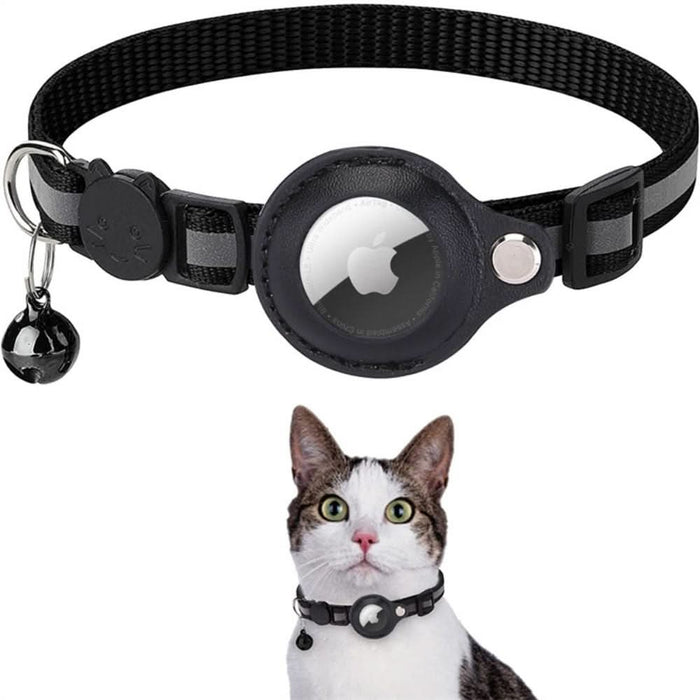 Collar reflectante para gatos con soporte para GPS y cierre de seguridad