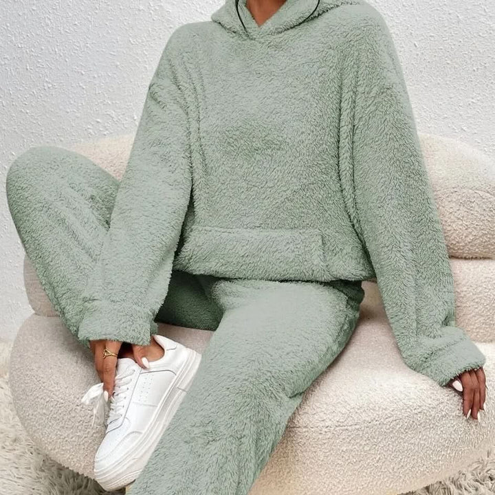 Dame Koselig Loungewear Sett med Hettegenser