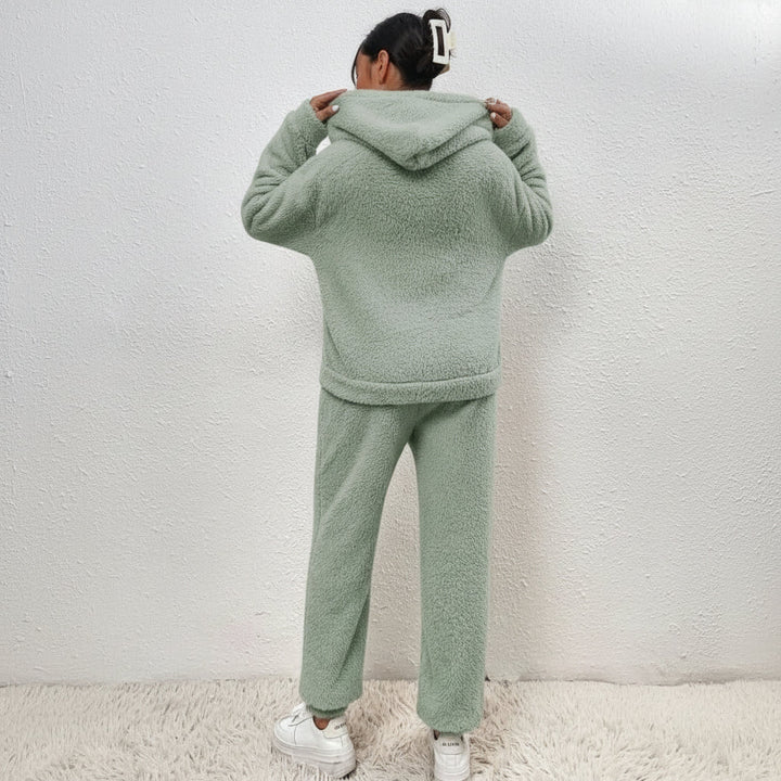 Dame Koselig Loungewear Sett med Hettegenser