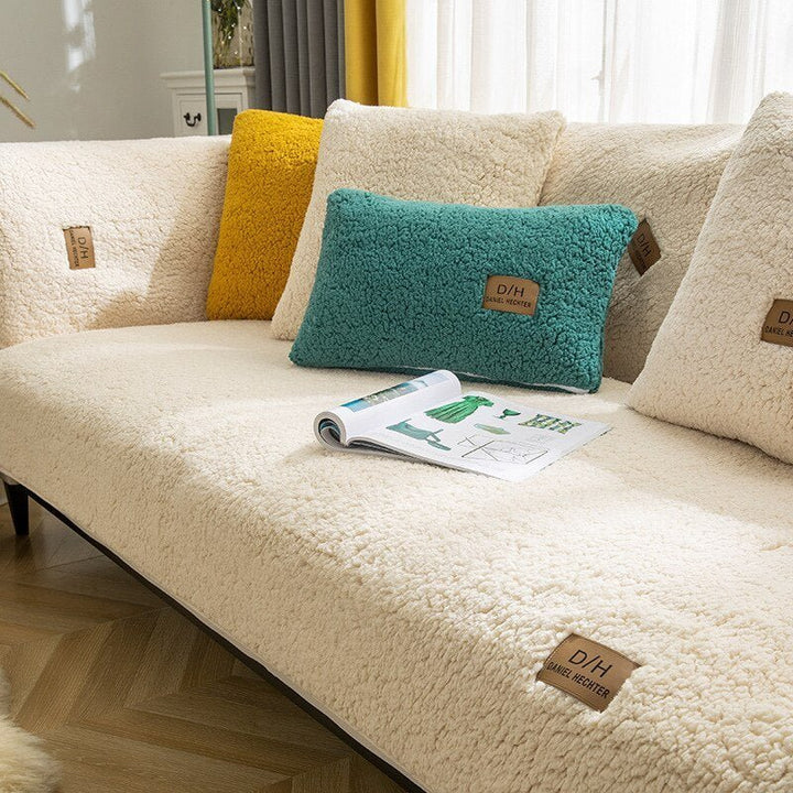Koselig Sofa Trekk for Vinter med Anti-Skli Design