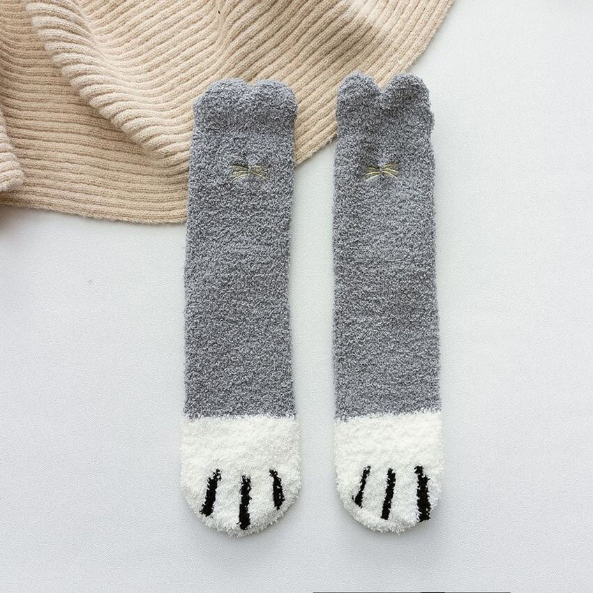 Unisex Koselige Kattpotesokker for Dame EU35-41