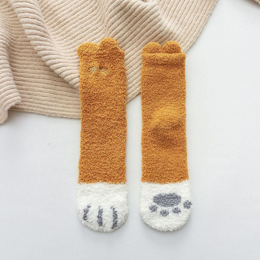 Unisex Koselige Kattpotesokker for Dame EU35-41