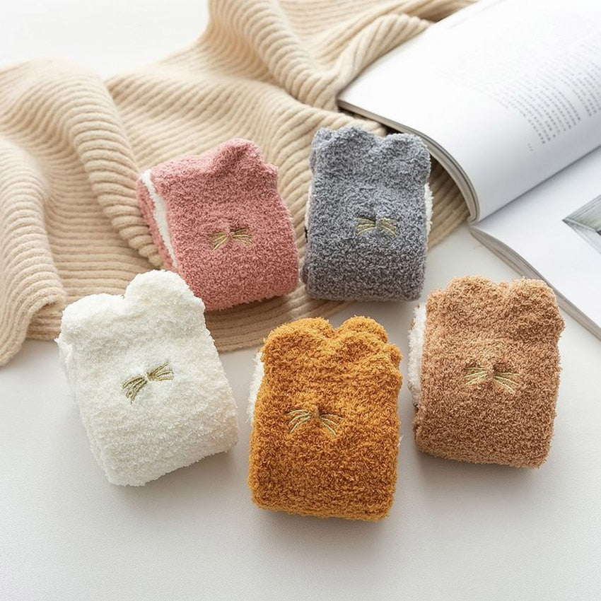 Unisex Koselige Kattpotesokker for Dame EU35-41