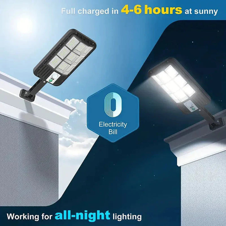 Kraftig Utendørs Solar Flomlys med Bevegelsessensor og 5000 Lumen
