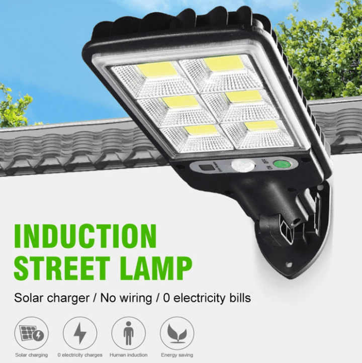 Kraftig Vanntett Solflom Utelys med Bevegelsessensor for Utendørs Bruk