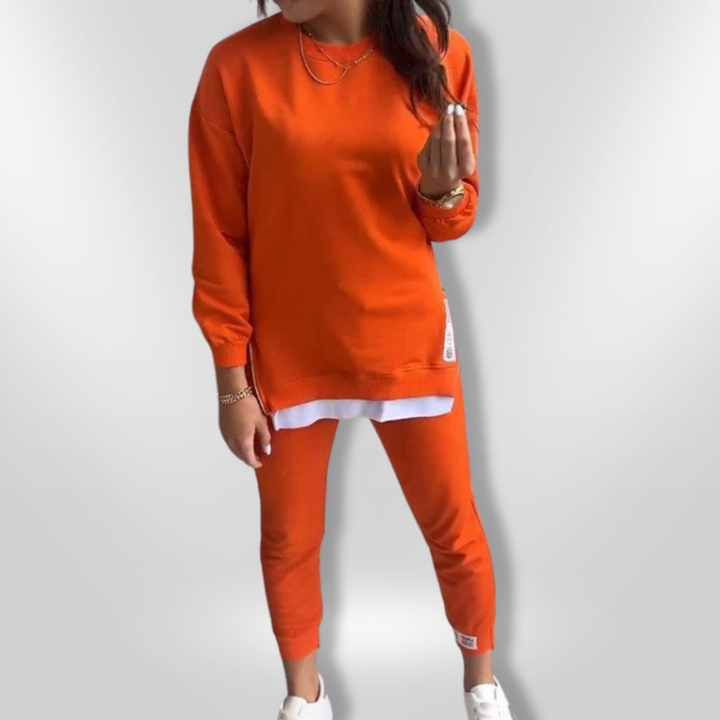 Kvinne Komfortabelt Loungewear Sett - Oversized Sweatshirt &amp; Joggers