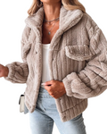 Kvinne Oversized Teddykåpe for Maksimal Stil og Varme