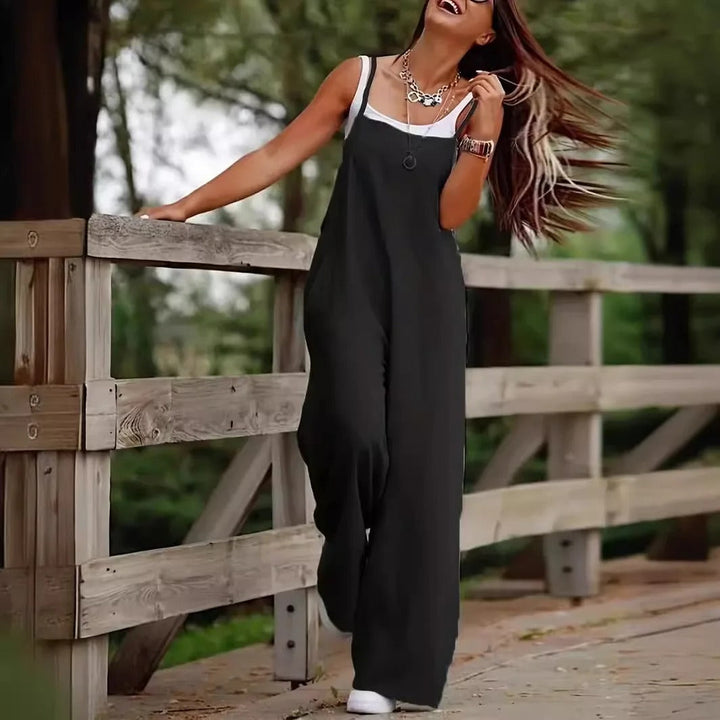 Kvinner Ermeløs Jumpsuit – Komfortabel og Stilfull for Sommerdager