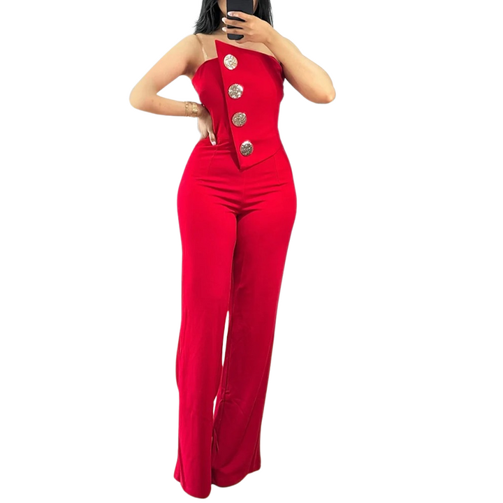 Kvinners Asymmetrisk Bandeau-Jumpsuit