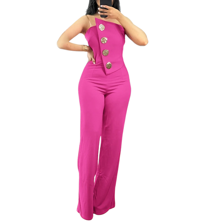 Kvinners Asymmetrisk Bandeau-Jumpsuit