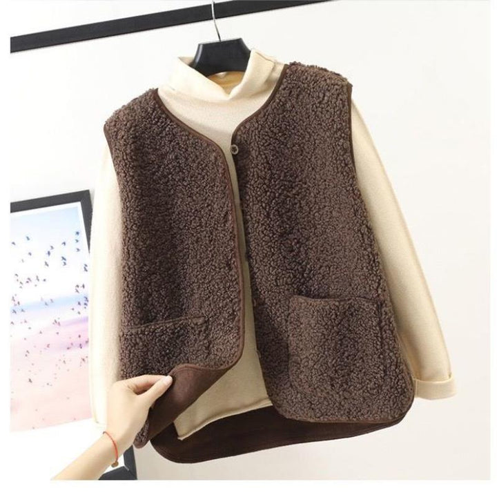Kvinners Varm Knytevarm Vest i Myk Fleece